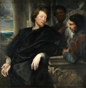 George Gage met twee mannen en Thom Yorke